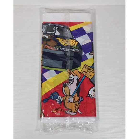 Vintage new 1997 Cartoon Network “Wacky Racing” Plastic Table Cover  54" x 96" - Picture 4 of 6
